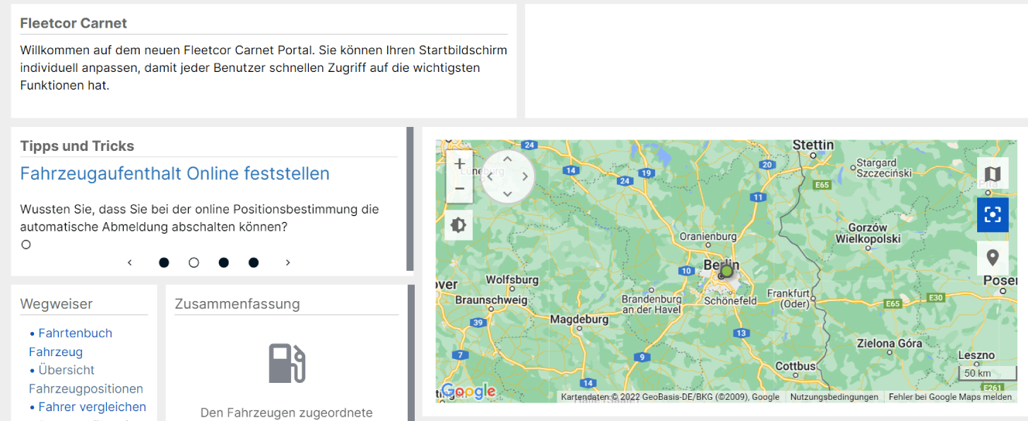 Einsicht in die Carnet Desktop-Version